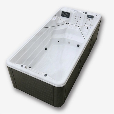 Luksusowy basen bez końca dla ogrodu Whirlpool Spa Tuby z odrzutowcami powietrznymi Swim Spa na świeżym powietrzu